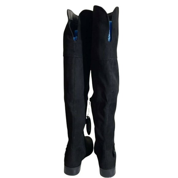 Style & Co Women Lessah Black Closed Toe Zip Over The Knee Flat Boots Size 7 7.5 - Picture 6 of 11